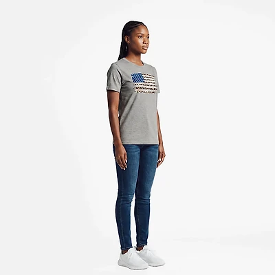 Academy Sports + Outdoors Women's Americana Leopard Flag T-shirt