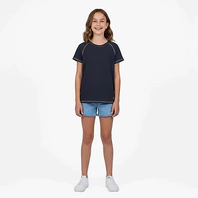 Jadelynn Brooke Girls' Club Social All For Fun Raglan Stitch T-shirt