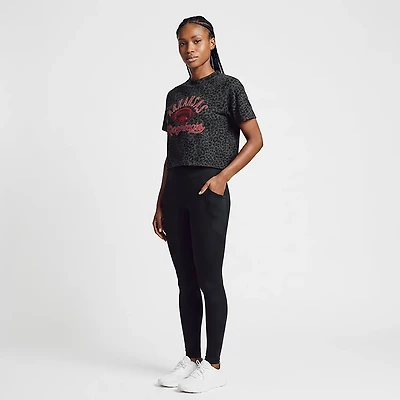 Image One Women's Arkansas Razorbacks Simple Football Oversized Crew T-shirt