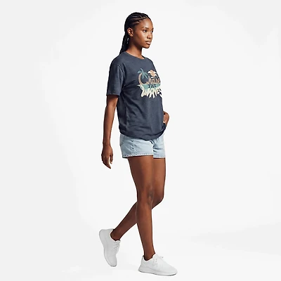 Live Outside the Limits Women's Chase Waves Oversized Graphic T-shirt