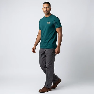 Drake Men's Waterfowl Drawn Flying Mallard Graphic T-shirt