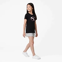 PUMA Girls’ Bow Society Pack Cotton/Spandex T-shirt
