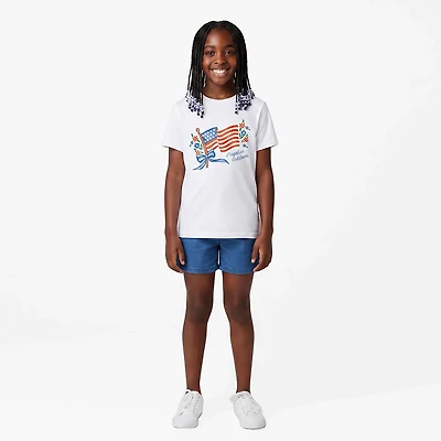 Magellan Outdoors Girls' Waving Flag T-shirt