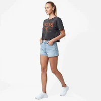 Chicka-d Women's Texas Locker Room Short N Sweet Crop T-shirt