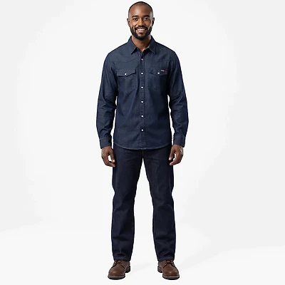 Wolverine Men's FR Long Sleeve Rancher Denim Shirt