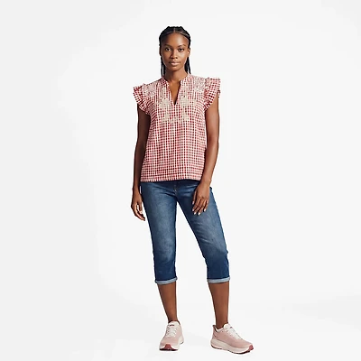 Cotton & Rye Women's The Summer Gingham Short Sleeve Top