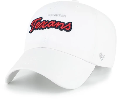 '47 Women's Texans Trendy Script Clean Up Cap