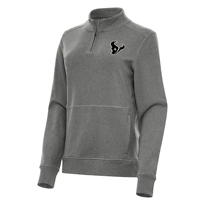 Antigua Women's Houston Texans Crush 1/4-Zip Pullover Top