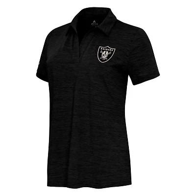 Antigua Women's Las Vegas Raiders Layout V-neck Polo Shirt