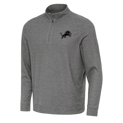 Antigua Men's Detroit Lions Subtle 1/4-Zip Pullover Top