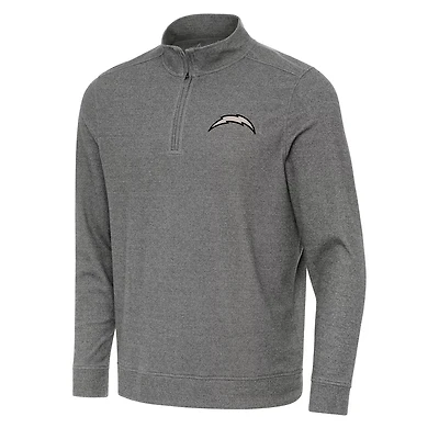 Antigua Men's Los Angeles Chargers Subtle 1/4-Zip Pullover Top