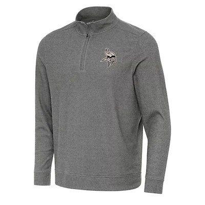 Antigua Men's Minnesota Vikings Subtle 1/4-Zip Pullover Top