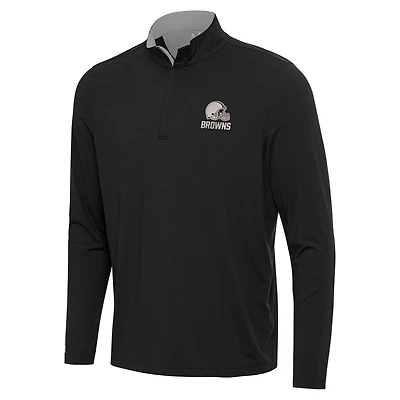 Antigua Men's Cleveland Browns Content 1/4-Zip Pullover Top