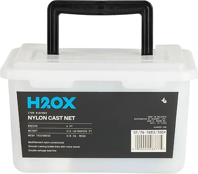 H2OX 4ft 0.75Lb Nylon Cast Net