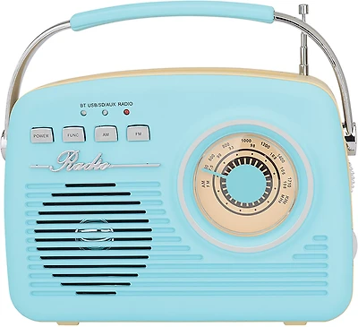 Supersonic SC-1201 Retro Portable AM/FM Radio