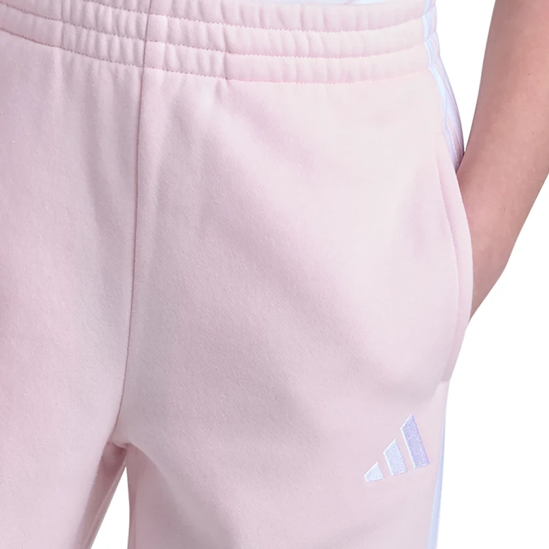 adidas Girls’ 3-Stripes Rib Cuff Jogger