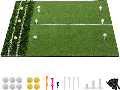 inQracer 5 ft x 4 Golf Hitting Mat with 7 Tee Positions
