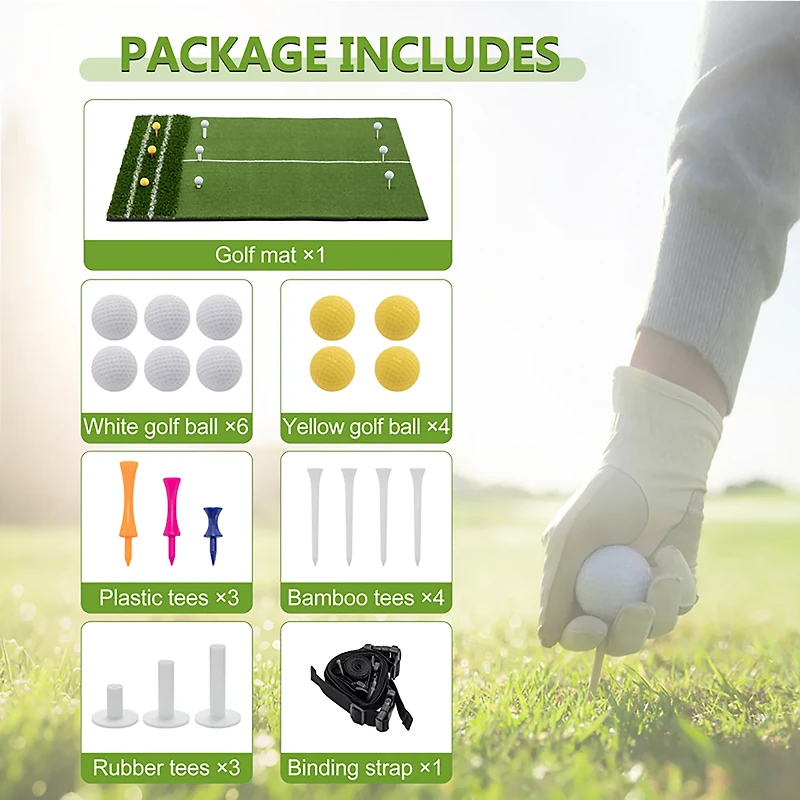 inQracer 5 ft x 4 Golf Hitting Mat with 7 Tee Positions