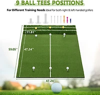 inQracer 5 ft x 4 Golf Hitting Mat with 7 Tee Positions
