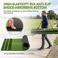 inQracer 5 ft x 4 Golf Hitting Mat with 7 Tee Positions