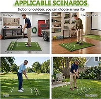 inQracer 5 ft x 4 Golf Hitting Mat with 7 Tee Positions