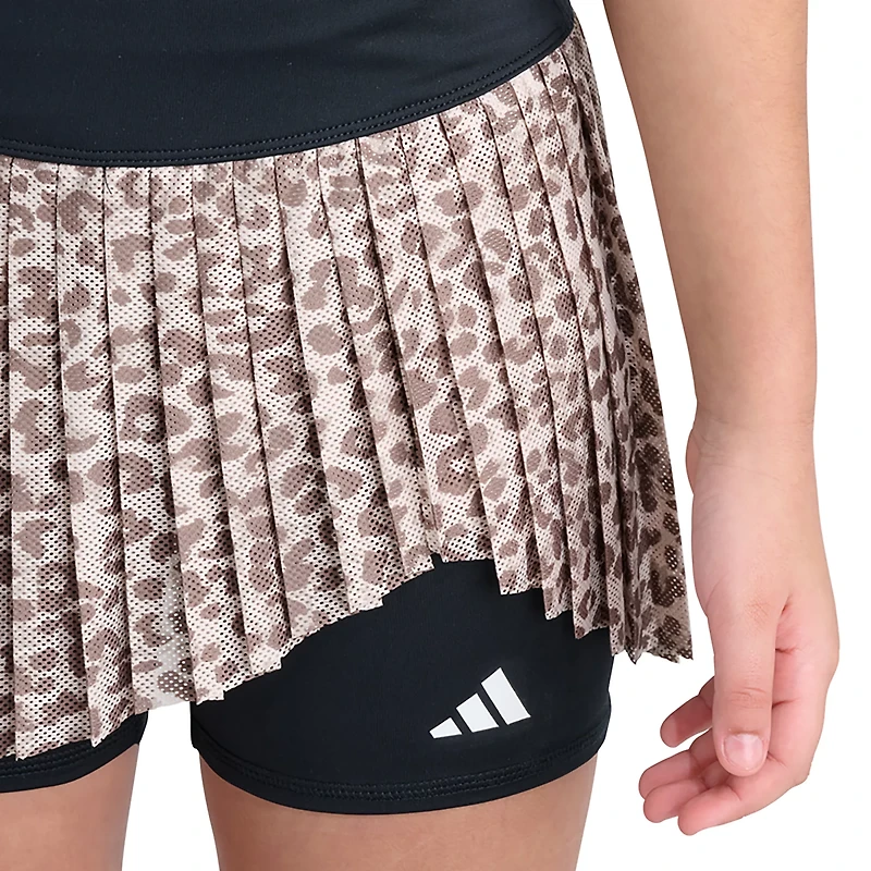 adidas Girls’ Printed Mesh Pleated Skort