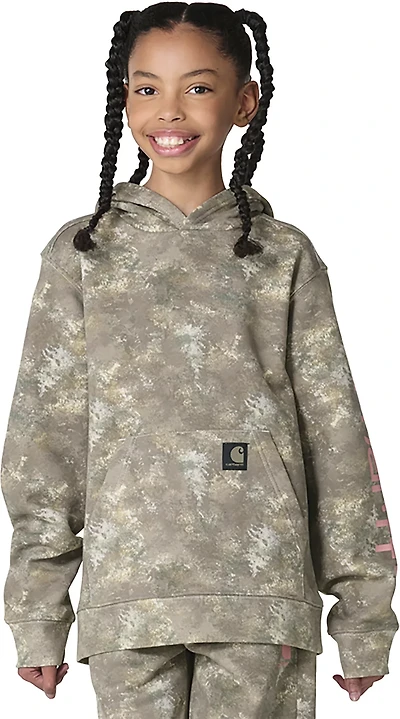 Carhartt Girls’ Hooded Camo Graphic Sweatshirt