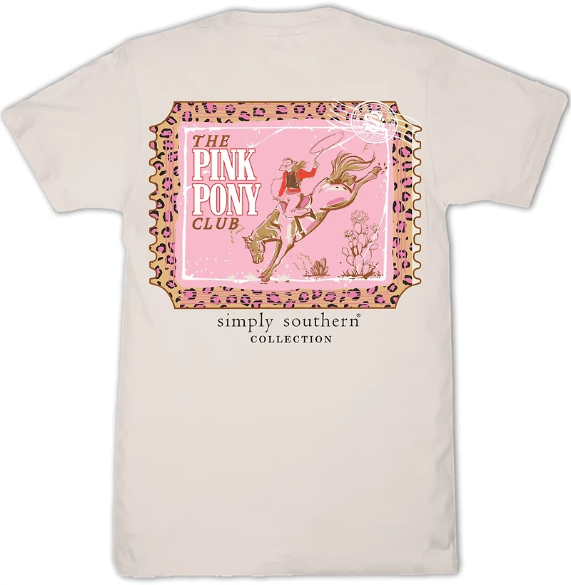 Simply Southern Women's Pink Pony Club T-shirt
