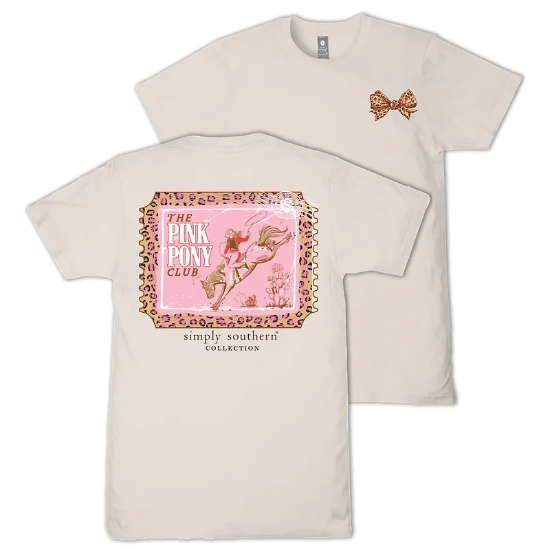 Simply Southern Women's Pink Pony Club T-shirt