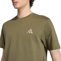 adidas Men’s Camo Embroidered Small Logo Graphic T‑Shirt