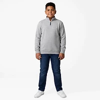 Nautica Uniform  Boys' Fleece Quarter Zip Pullover