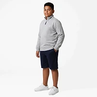 Nautica Uniform  Boys' Fleece Quarter Zip Pullover