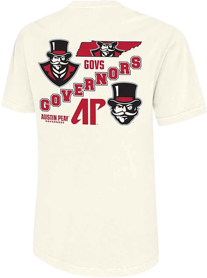 WILDCAT RETRO Men's Austin Peay State University Diagonal Governors Graphic T-shirt