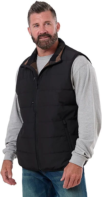 Berne Men's Channel Quilt Ripstop Flannel-Lined Vest