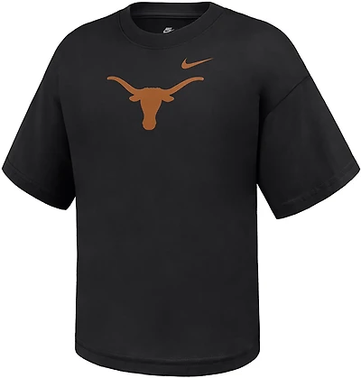 Nike Girls' Texas Longhorns Primary Logo Boxy Fit Short Sleeve T-shirt
