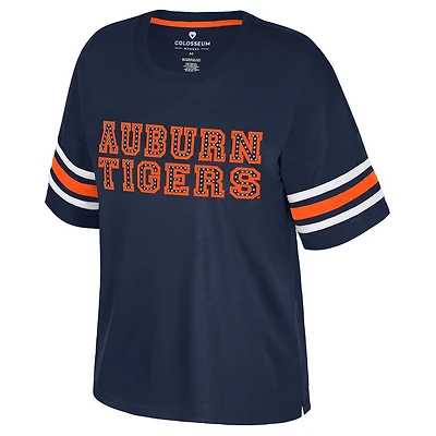 Colosseum Athletics Women's Auburn University Tina Studded Graphic T-shirt