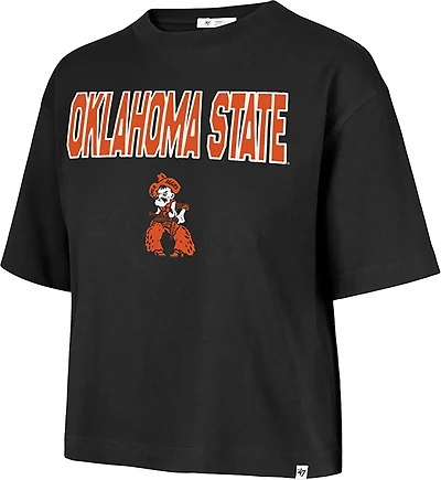 '47 Women's Oklahoma State First Rank II Foundation Crop Short Sleeve T-shirt