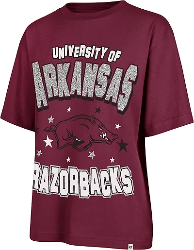 '47 Women's Arkansas Scatter Star Foundation Short Sleeve T-shirt