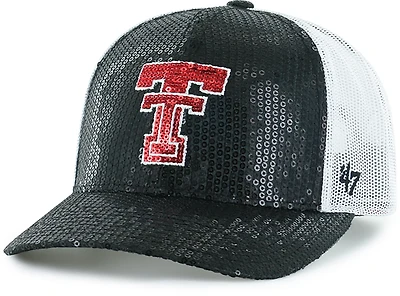 47 Women's Texas Tech Primary Logo Dazzle Trucker Cap