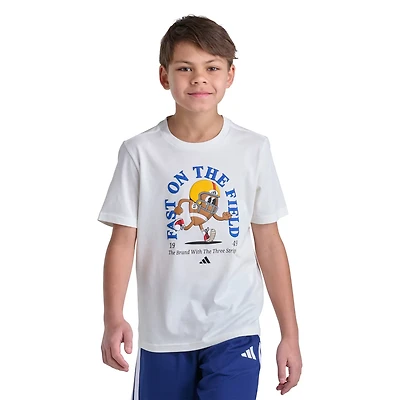 adidas Boys’ Football Mascot Graphic T‑Shirt