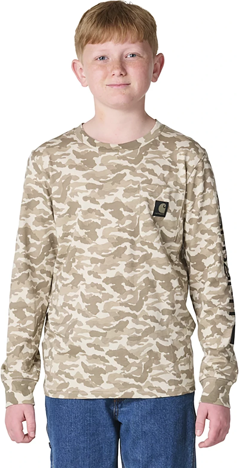 Carhartt Boys' Camo Pocket Long Sleeve T-shirt