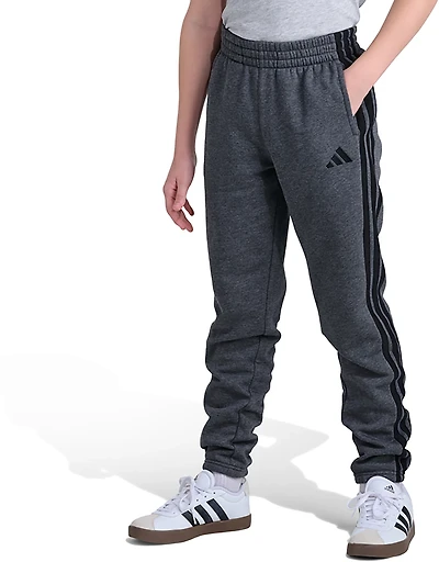 adidas Elastic Waistband Essential 3-Stripe Fleece Cuffed Joggers