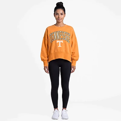 Pressbox Tennessee Volunteers Oversized Waist-Length Crewneck Sweatshirt