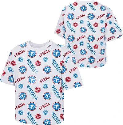 Outerstuff Girls' Tennessee Titans Run Along Boxy Graphic T-shirt