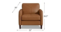 Glenwood Genuine Leather Accent Chair