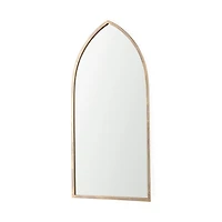 Giovanna Gold Metal Frame Pointed Arch Vanity Mirror
