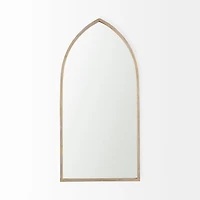 Giovanna Gold Metal Frame Pointed Arch Vanity Mirror