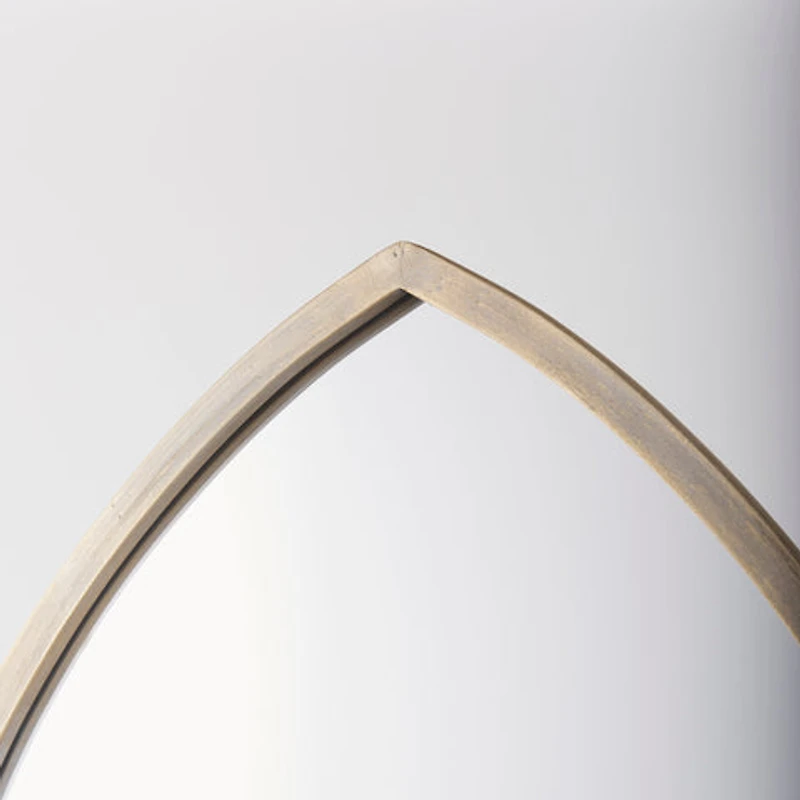 Giovanna Gold Metal Frame Pointed Arch Vanity Mirror