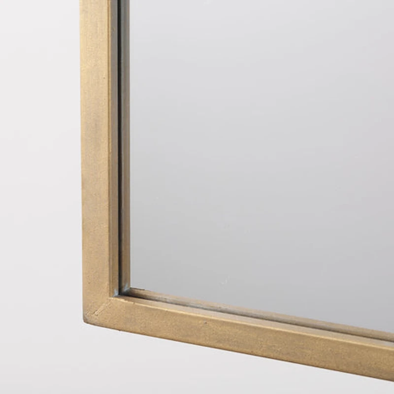 Giovanna Gold Metal Frame Pointed Arch Vanity Mirror