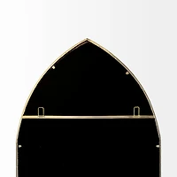 Giovanna Gold Metal Frame Pointed Arch Vanity Mirror